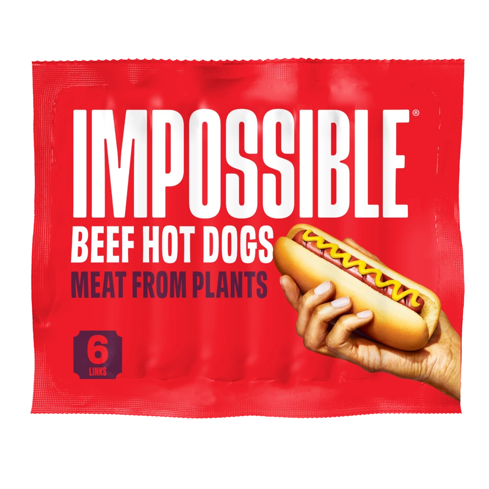 Impossible Beef Hot Dog front of package