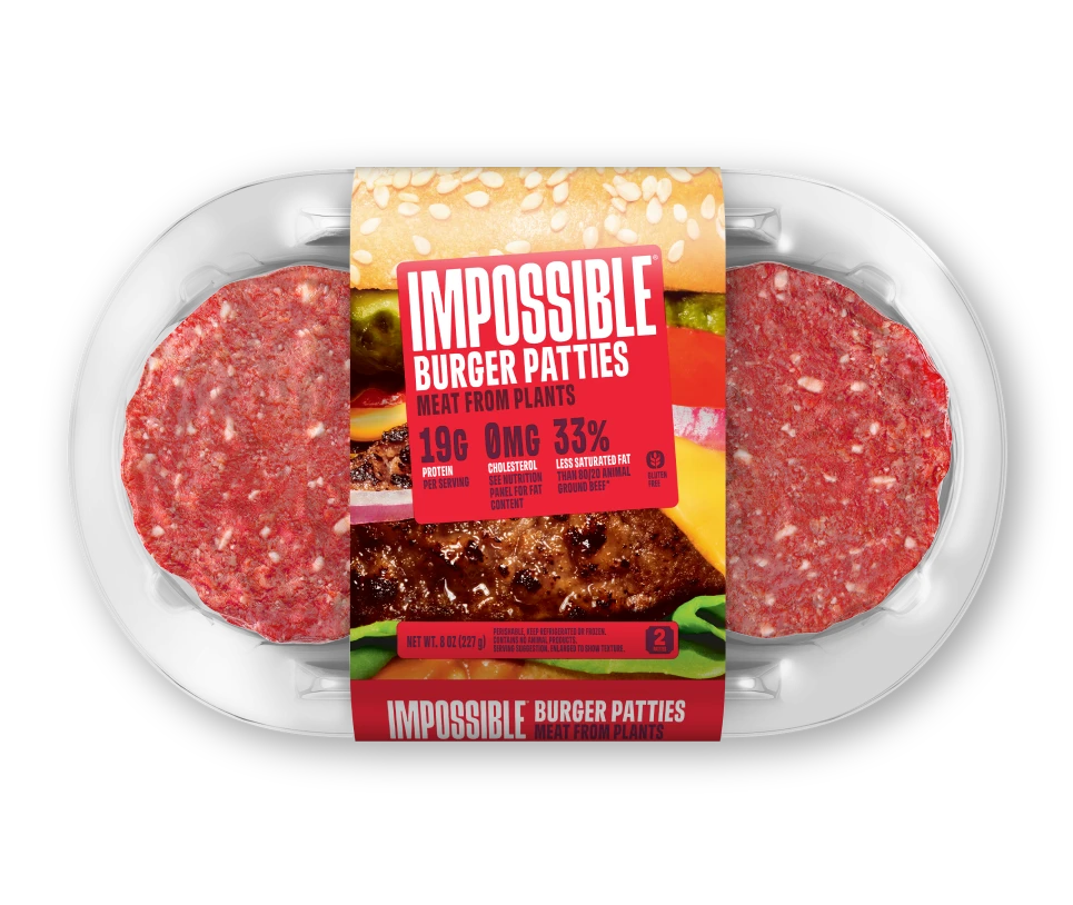 Impossible Burger Patties grocery package