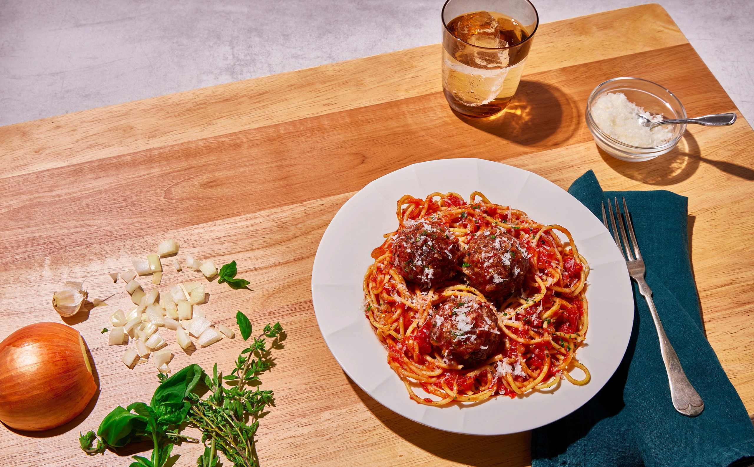 Meatballs made with Impossible Foods heart-healthy Impossible Beef.