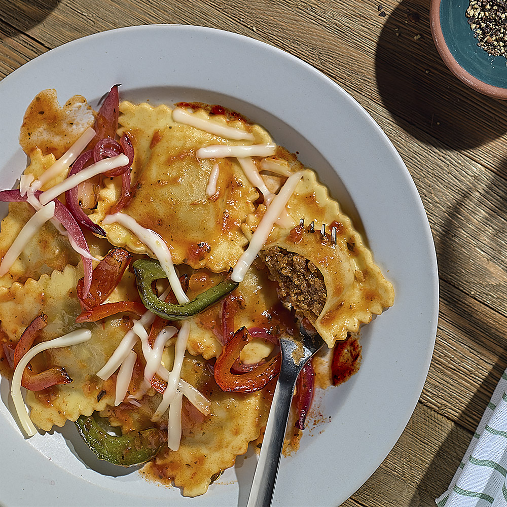 Buitoni® Ravioli & Impossible™ Italian Sausage Melt Recipe