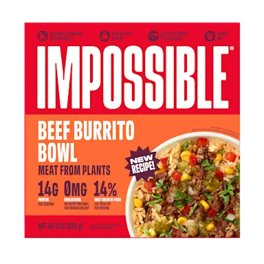 Beef Burrito Bowl front panel 