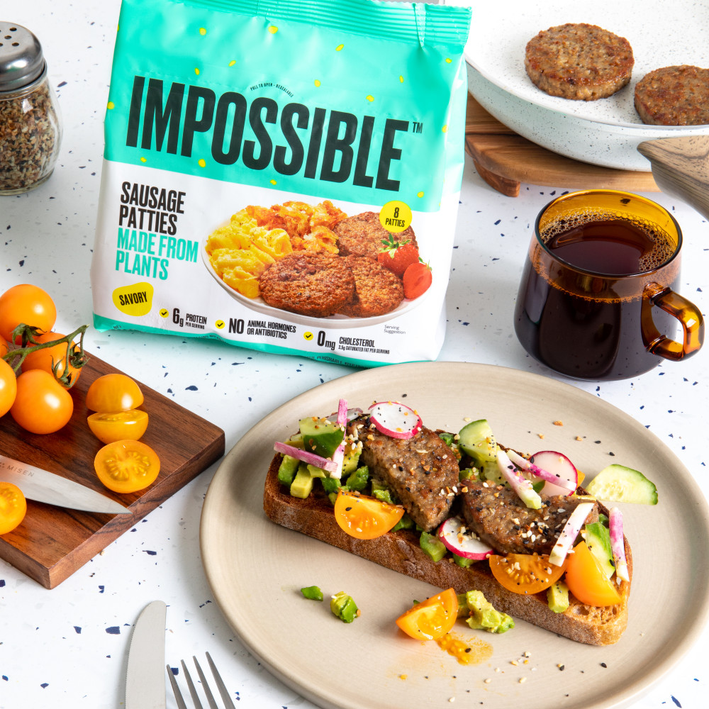 Impossible™ Sausage Patty Avocado Toast Recipe Impossible Foods