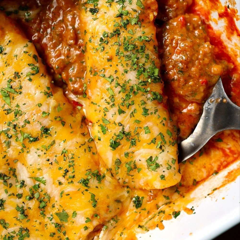 Impossible Beef Enchiladas. 