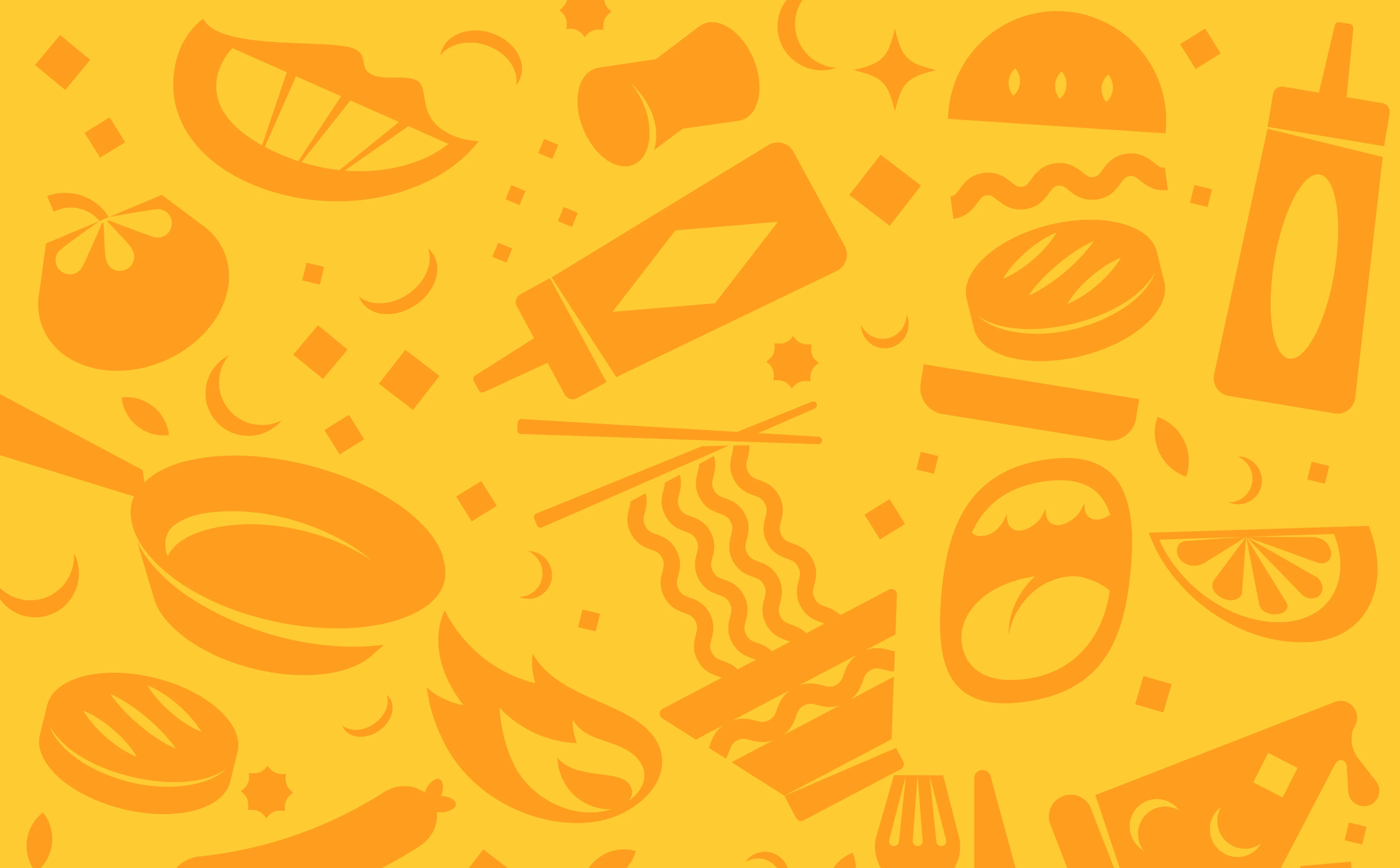 Yellow pattern design of the Impossible brand assets