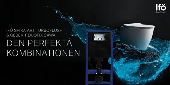 IFÖ Spira turboflush och Geberit Duofix Sawa