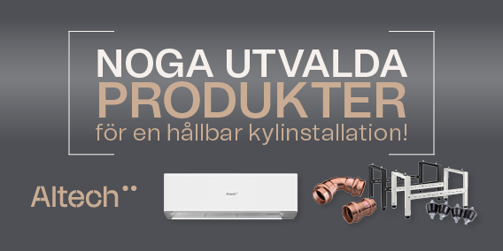 Noga utvalda produkter för en hållbar kylinstallation