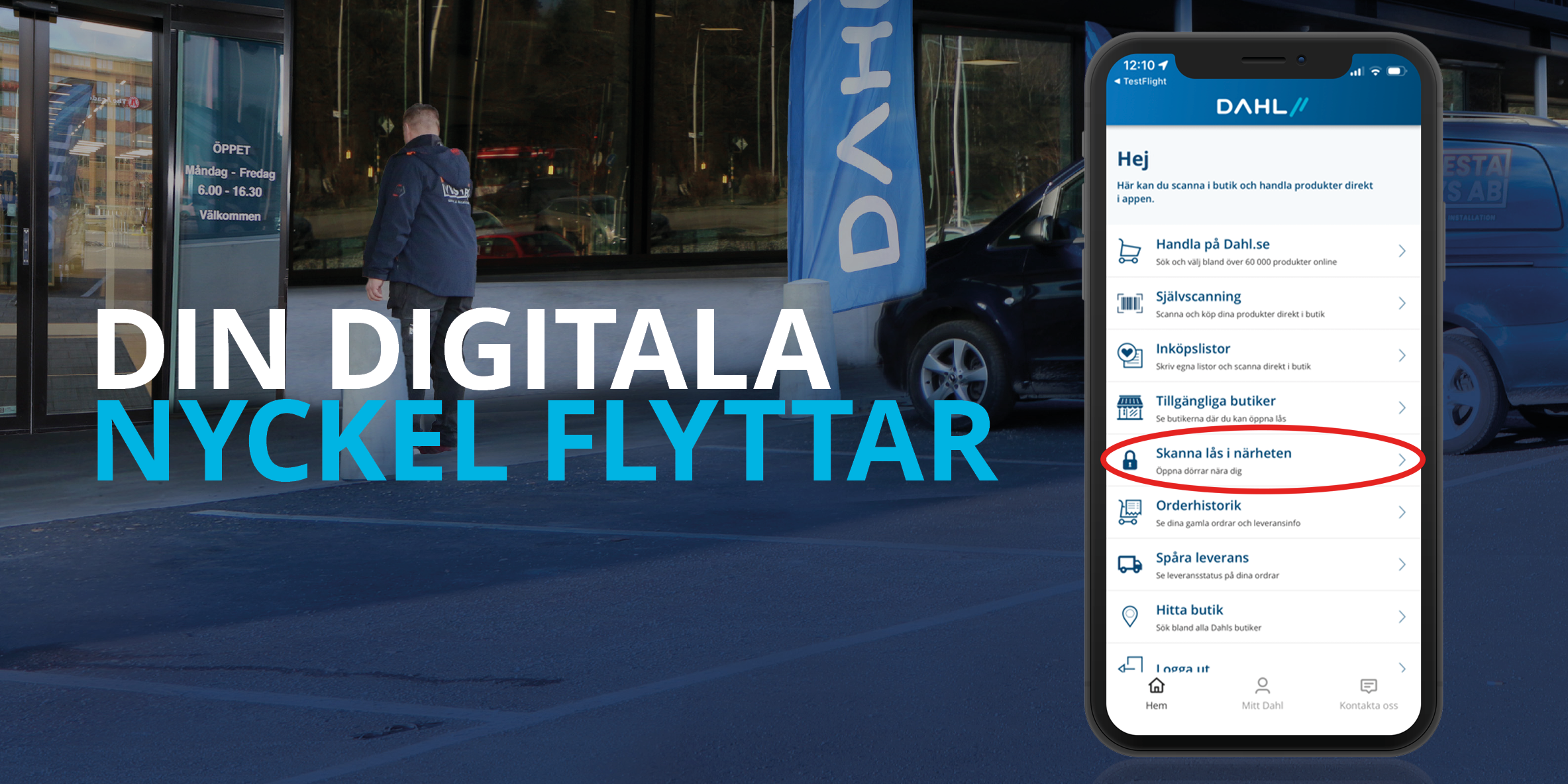 Din digitala nyckel flyttar till Dahl-appen