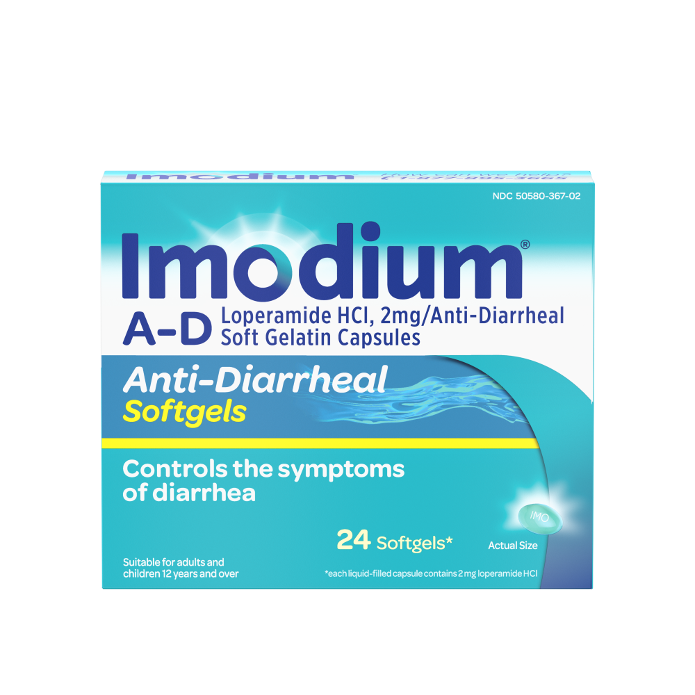 IMODIUM® A-D Anti-Diarrheal Medicine Softgels with 2mg Loperamide HCl