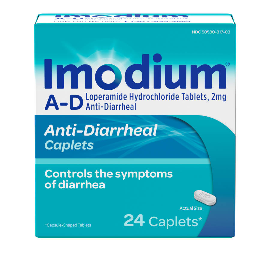 IMODIUM® A-D Anti-Diarrheal Medicine, Fast-Acting Loperamide Caplets for Diarrhea Relief