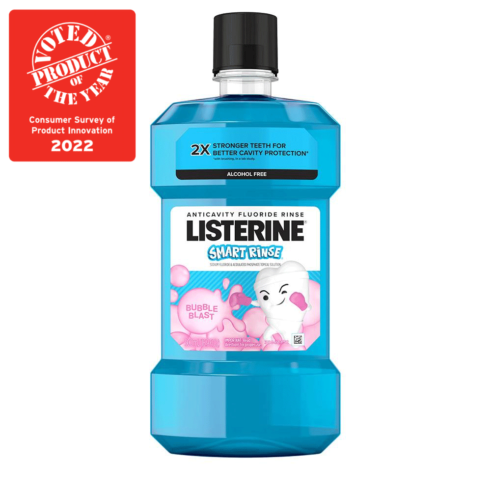 SMART RINSE® Kids Fluoride Mouthwash, Bubble Blast Flavor