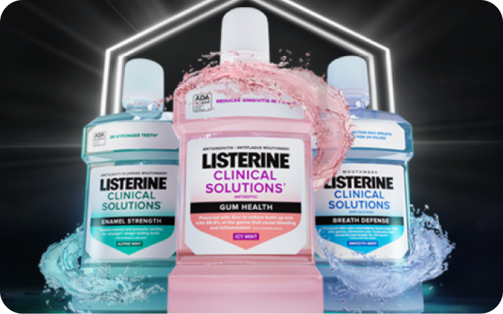 Banner Image - LISTERINE® Clinical Solutions Mouthwash