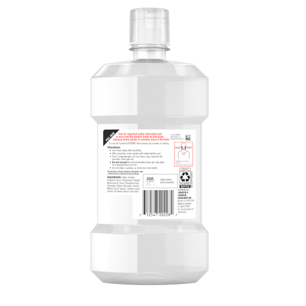 LISTERINE® Clinical Solutions Sensitive Teeth Mouthwash Mint back