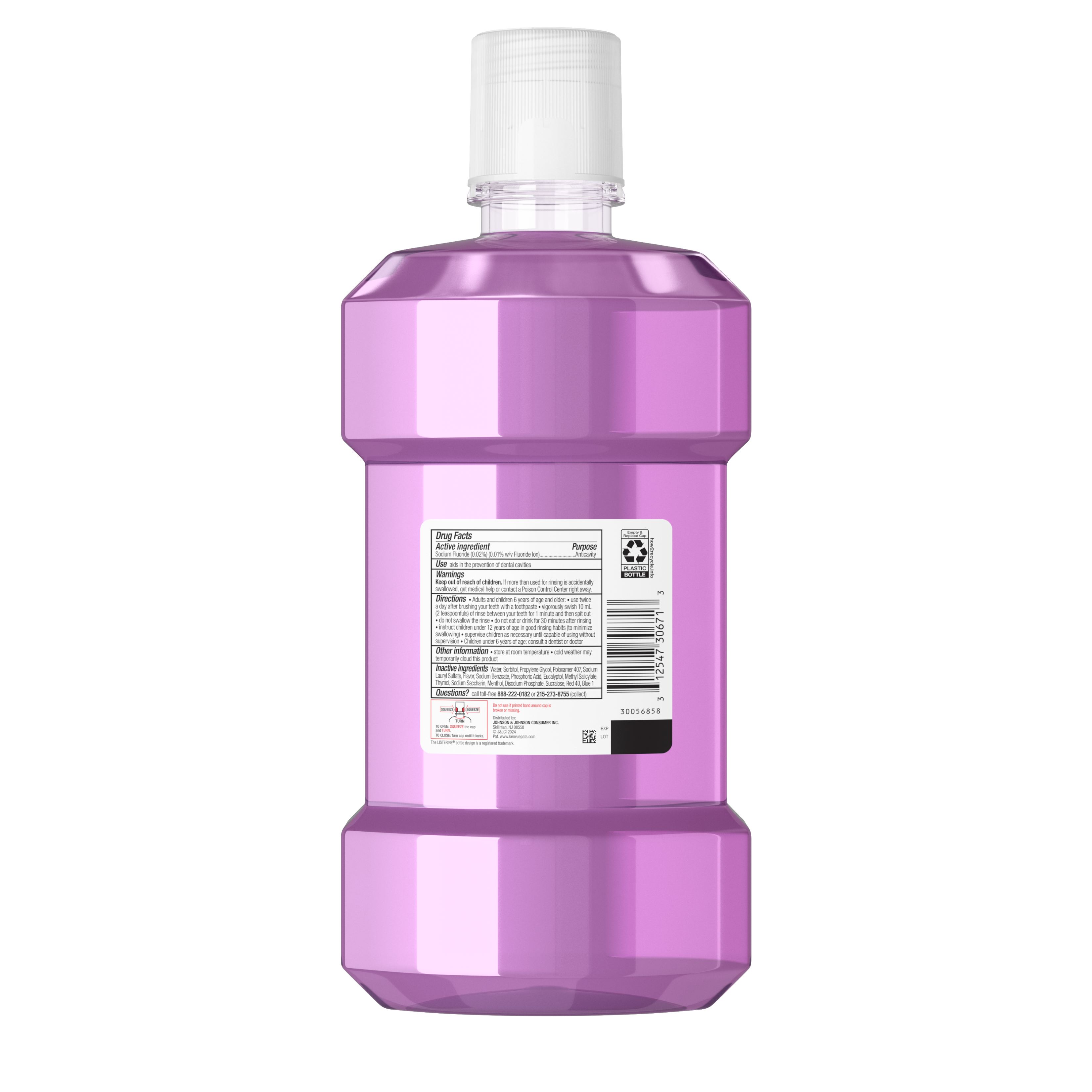 LISTERINE® TOTAL CARE Alcohol-Free Anticavity Fluoride Mouthwash FRESH MINT back