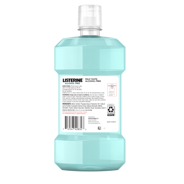 LISTERINE® Alcohol-Free Mouthwash COOL MINT® for Bad Breath back