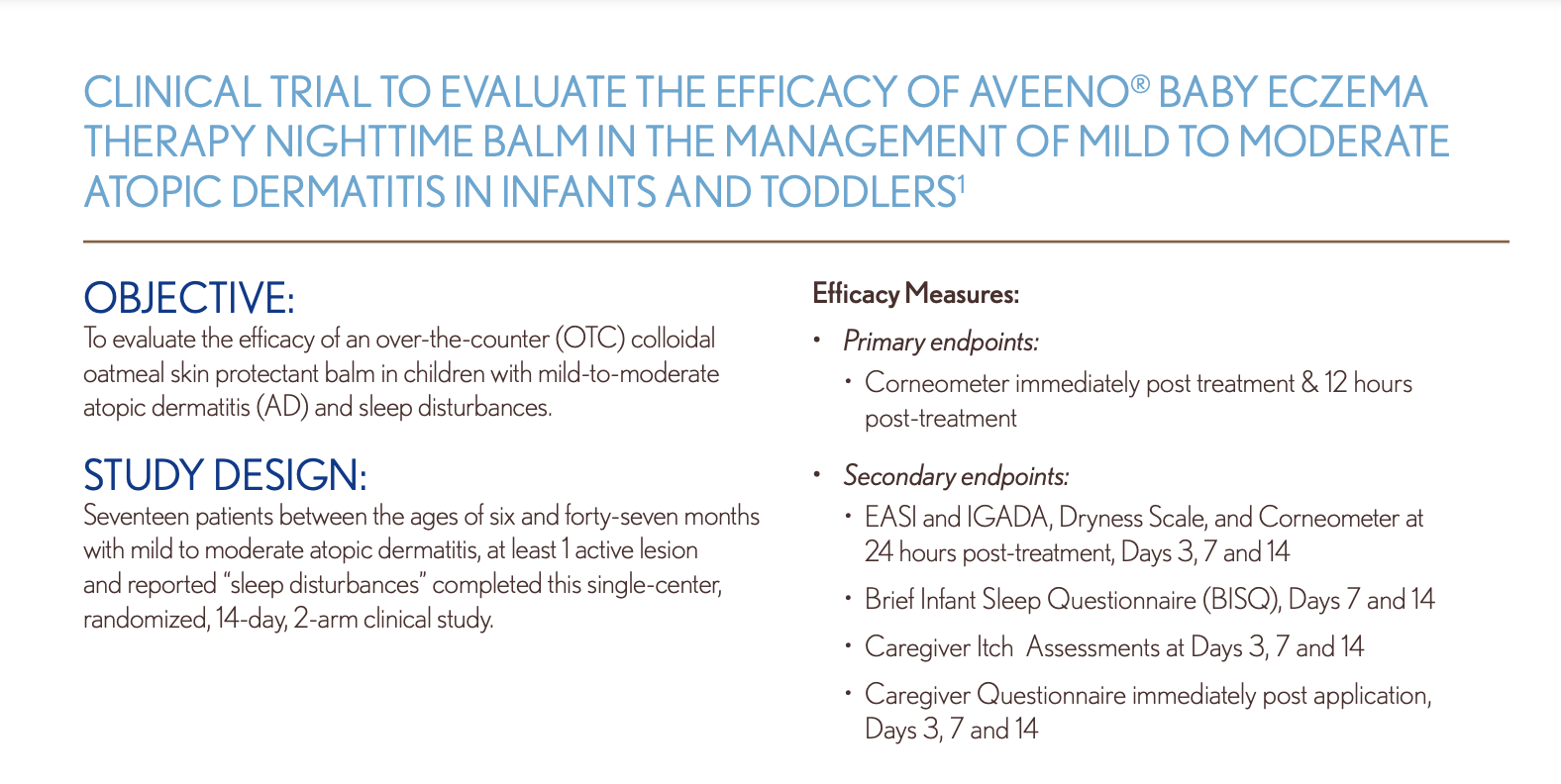 Clinical Trial: Efficacy of AVEENO® Baby 