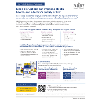 Zarbee’s® Sleep Counseling Tool - Image Guide