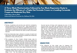 thumbnail study to evaluate the efficacy of a triple oat formula cream vs a leading ceramide cream on moderate dry skin
