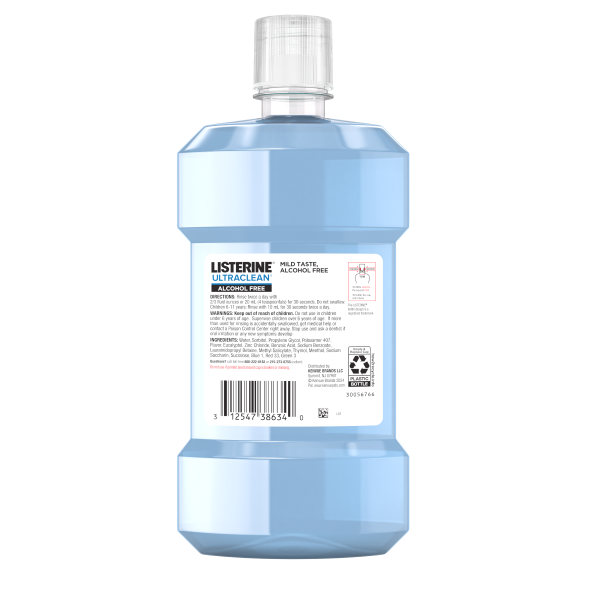 LISTERINE® ULTRACLEAN® Alcohol-Free Tartar Control Mouthwash ARCTIC MINT® back