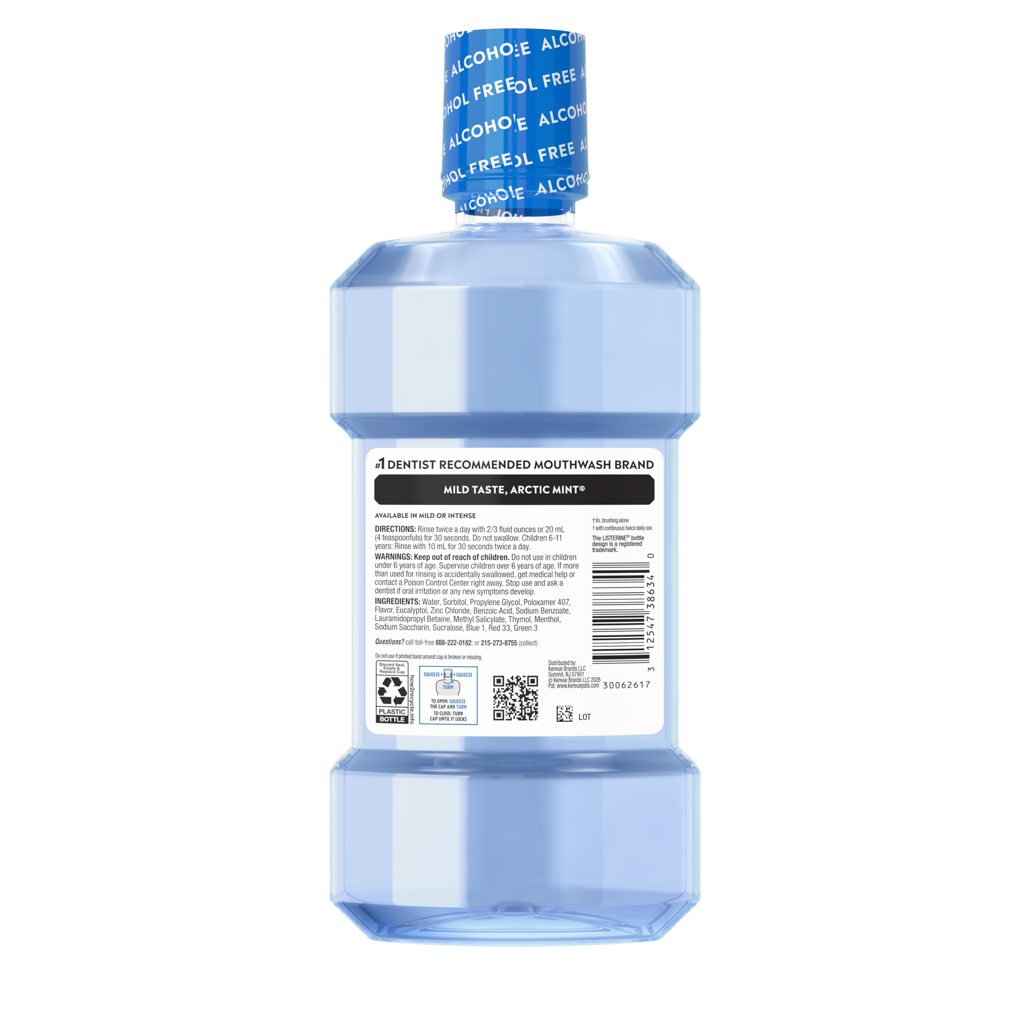 LISTERINE® ULTRACLEAN® Alcohol-Free Tartar Control Mouthwash ARCTIC MINT® back