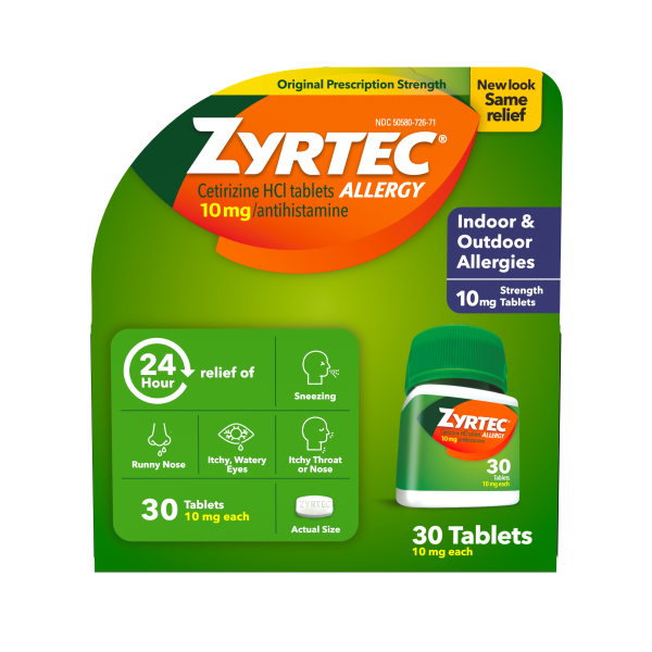 ZYRTEC Tablets package shot