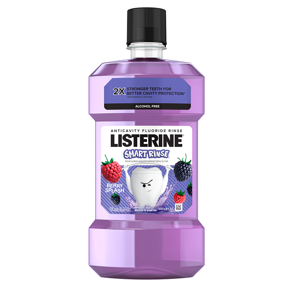 SMART RINSE® Kids Fluoride Mouthwash, Berry Splash Flavor