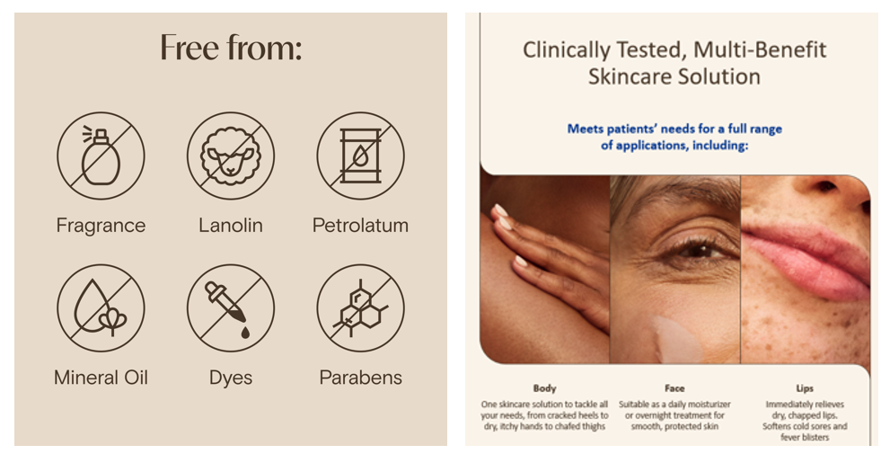 Aveeno® Skin Relief Healing Ointment, Fragrance-Free Charts