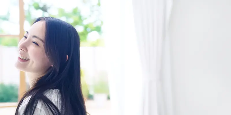 女性 笑顔