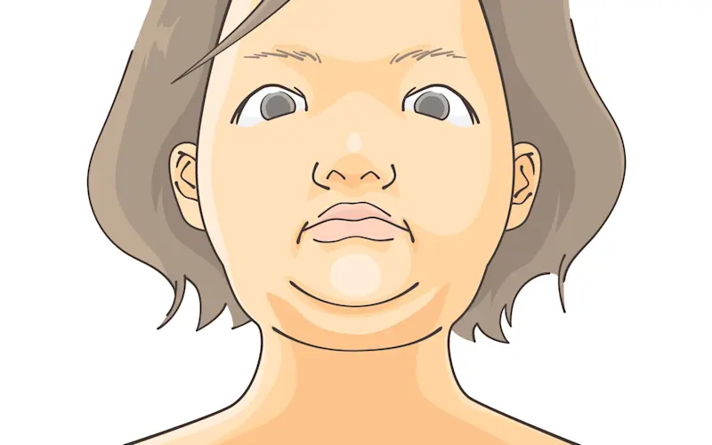 二重顎 下からイラスト