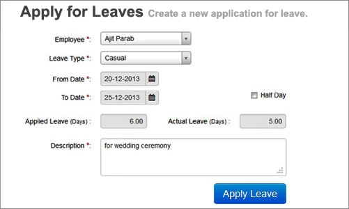 Apply For Leaves