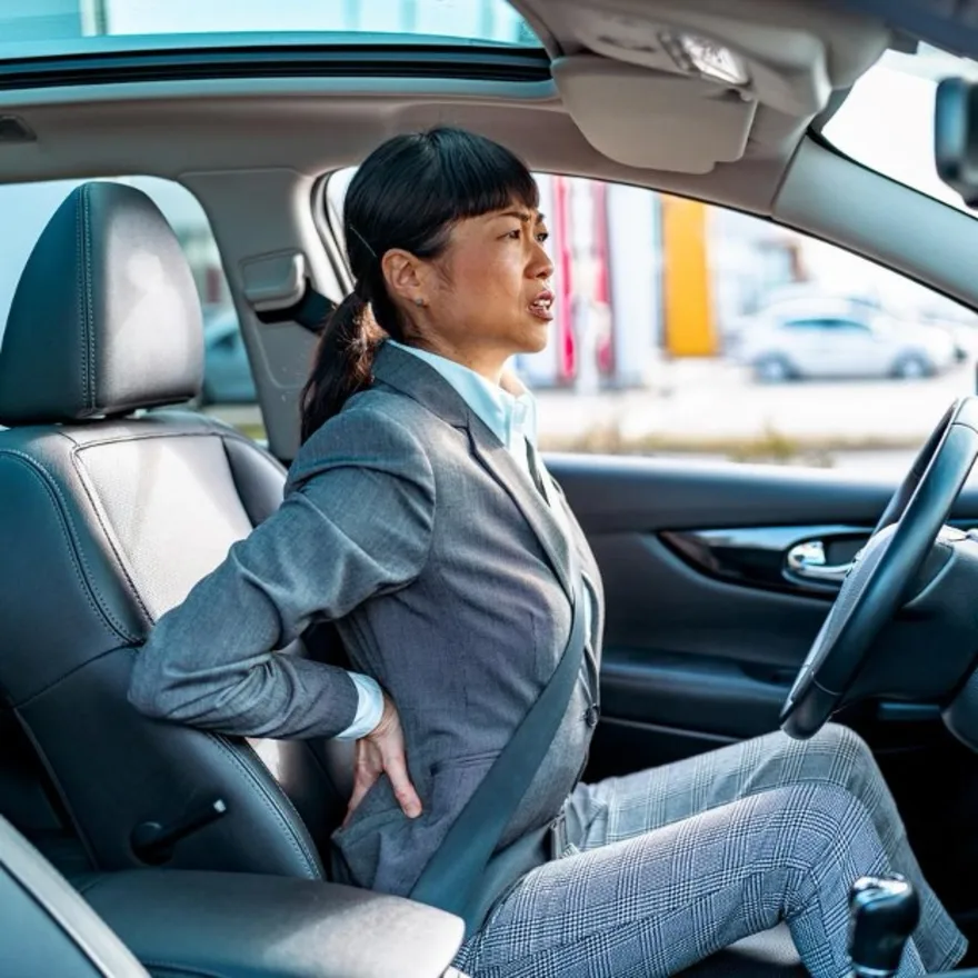 Low back pain while driving