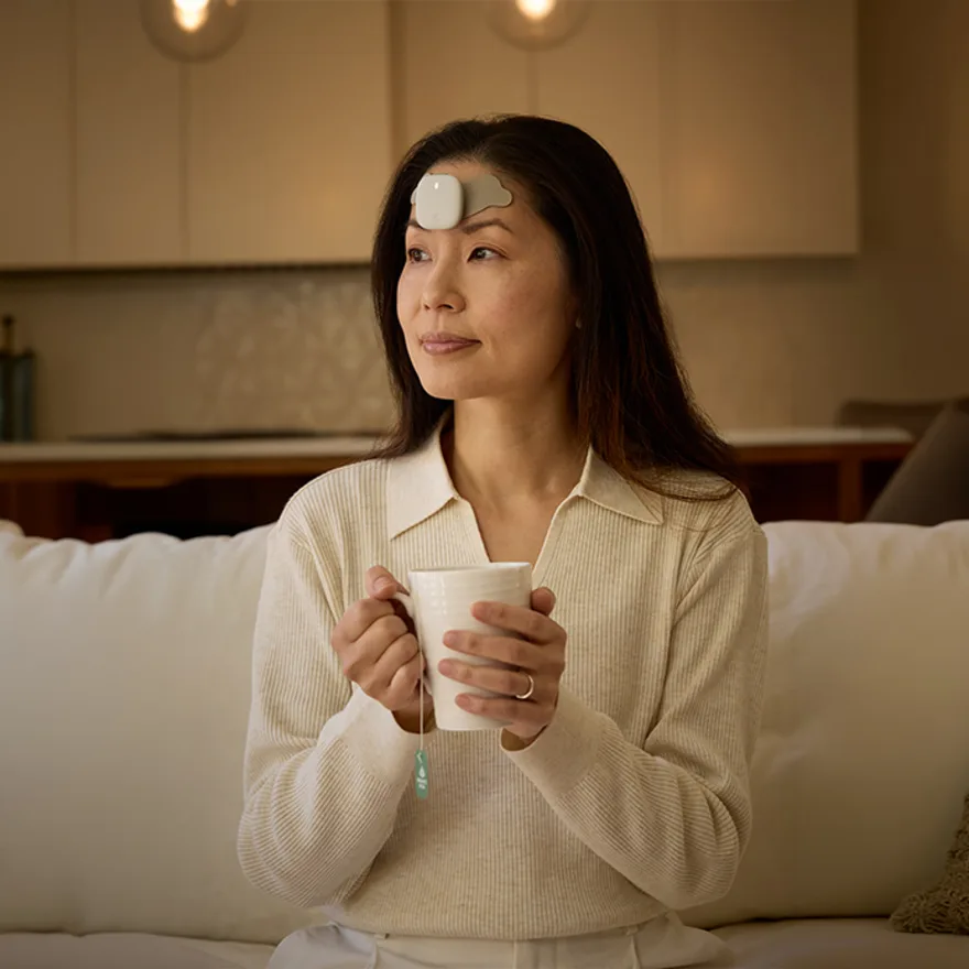 Woman on couch image