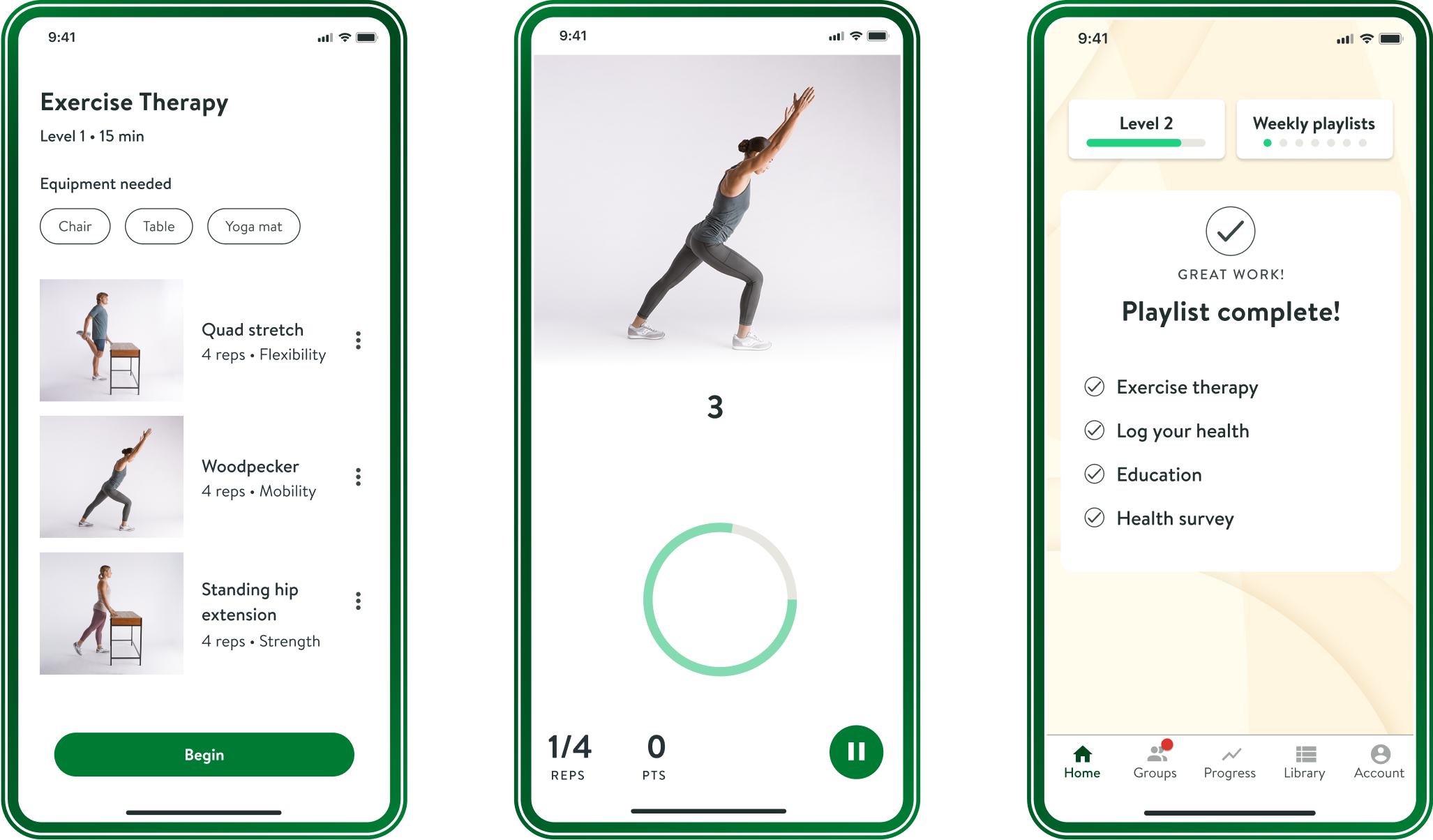 Hinge Health App screens image