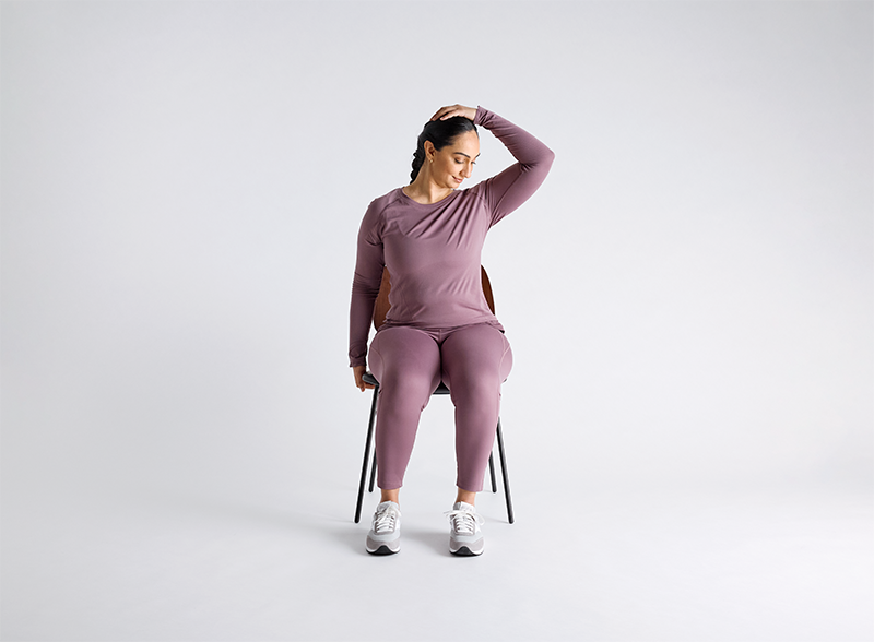 woman doing cervicogenic headache exercises