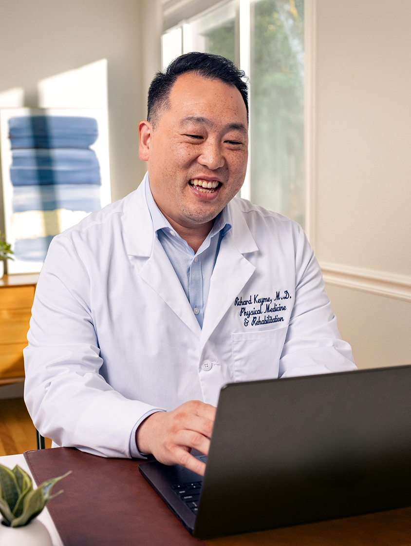 Care provider on video call with member