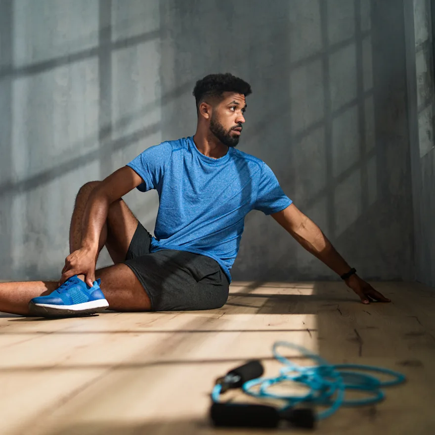 Man stretching
