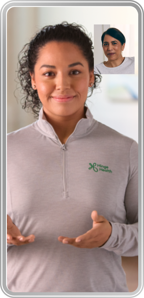 Hinge Health virtual physical therapy session