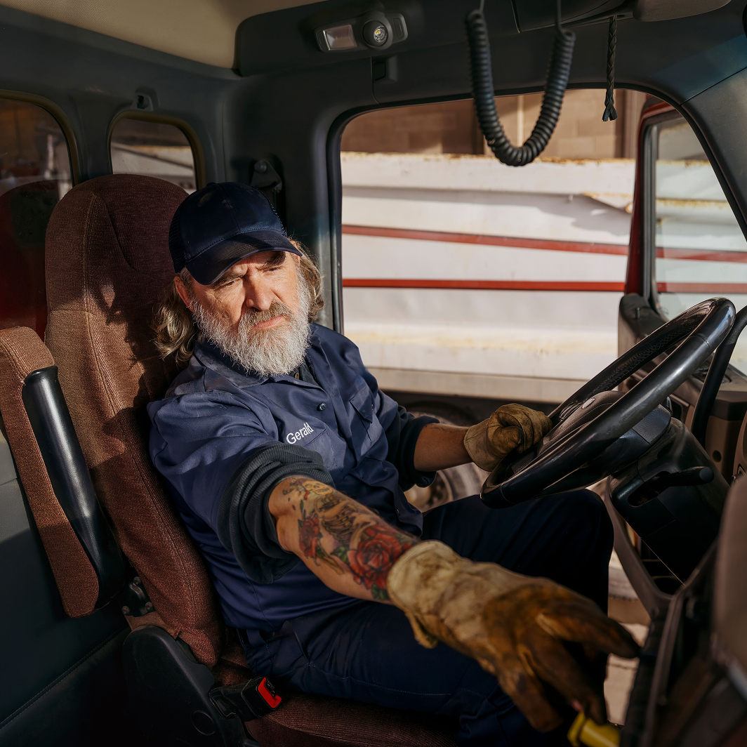 Man driving