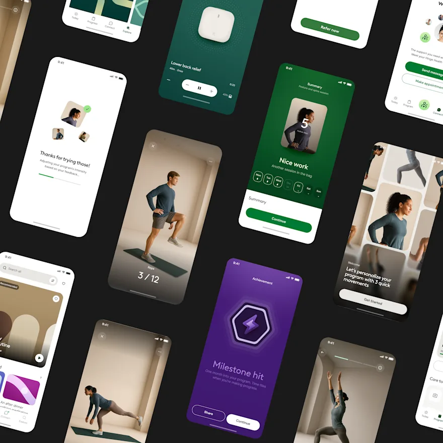 Where quality care meets intentional design: Reimagining the Hinge Health app