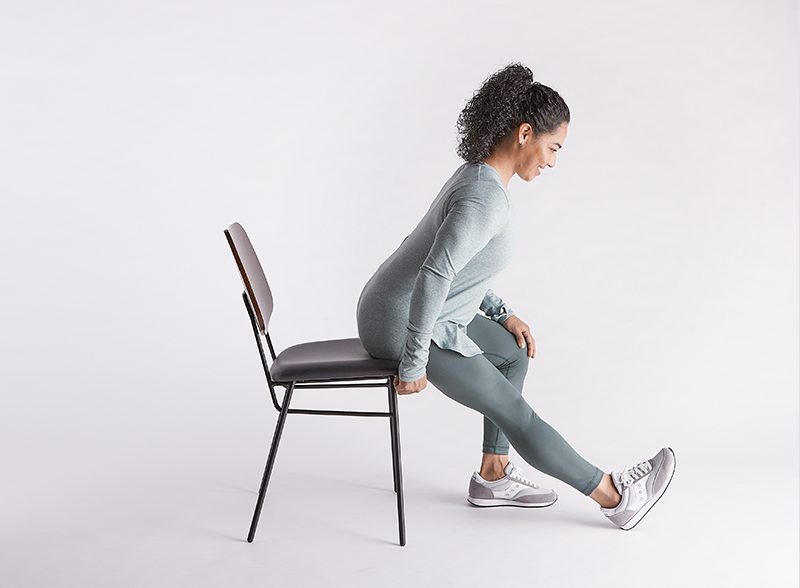 woman doing achilles tendon stretches