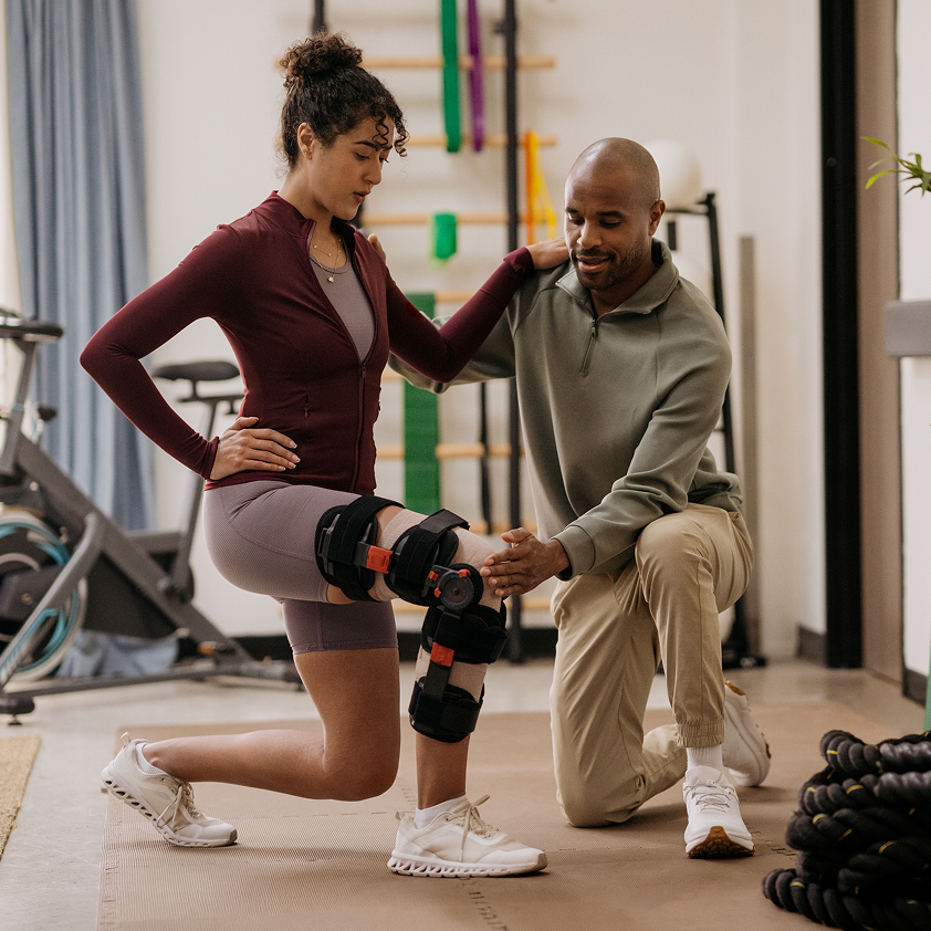 physiotherapist helping