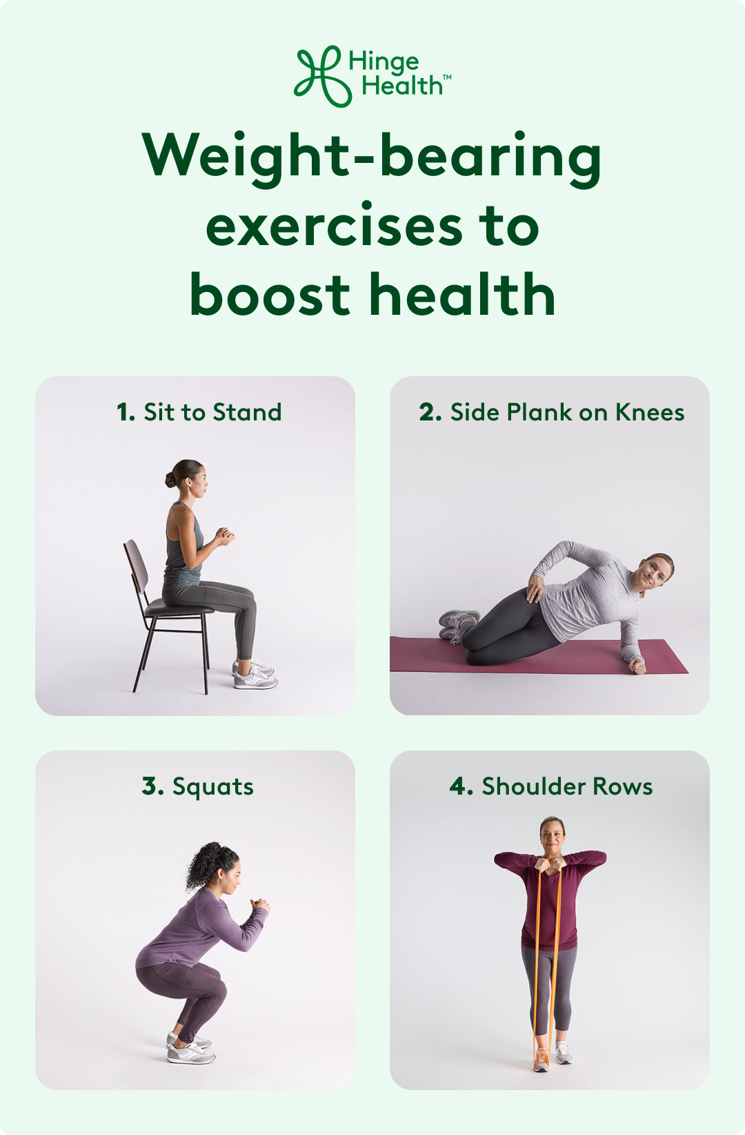 Weight-bearing exercises to boost health