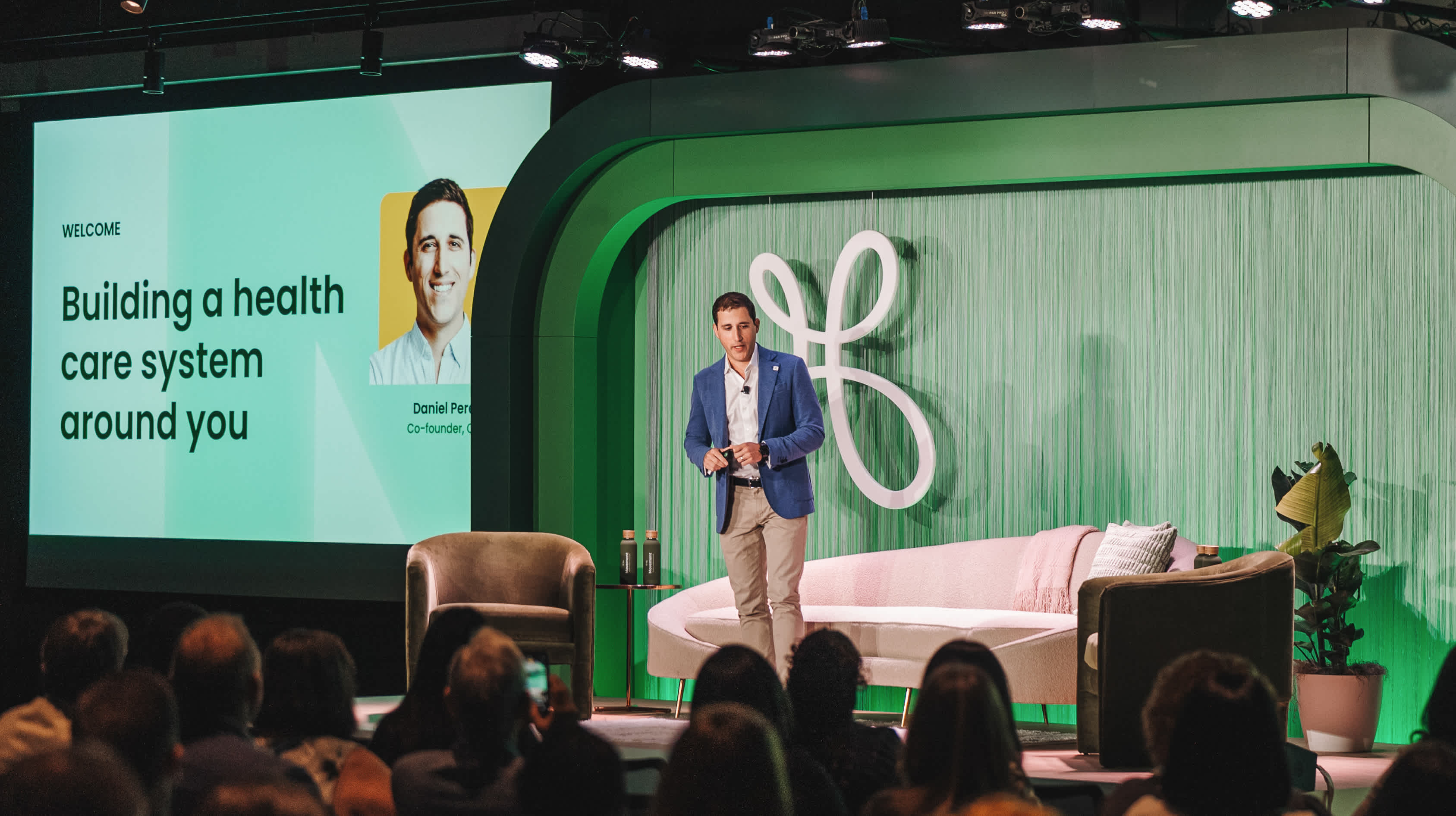 Hinge Health CEO and Co-Founder Daniel Perez speaks at Movement 2023