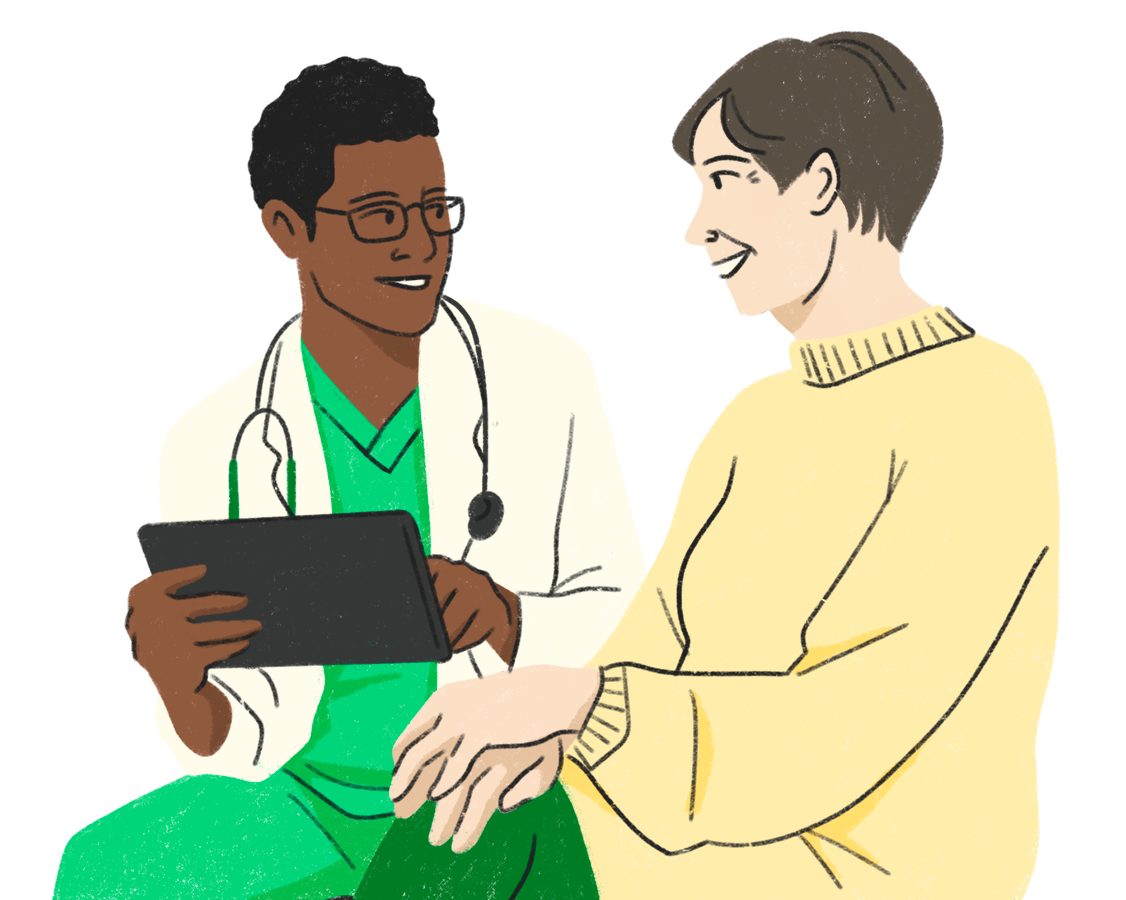 Doctor talking to a patient
