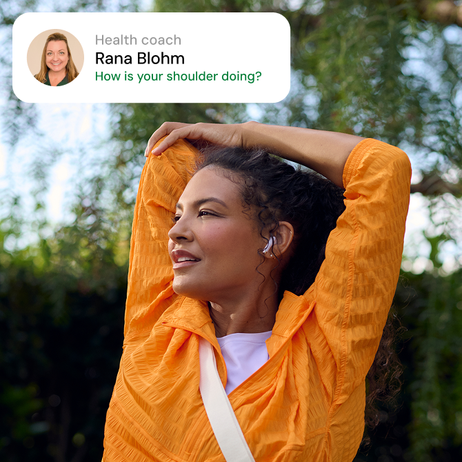 Woman stretching