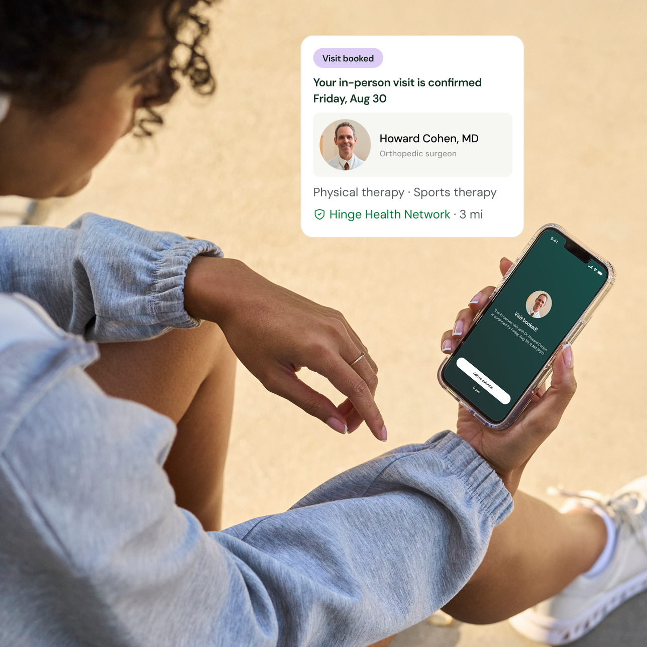 image of woman scheduling appointment