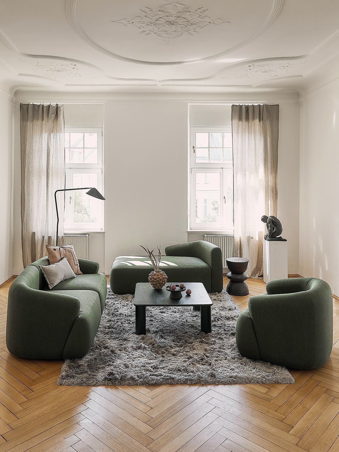 Trend-Sofa in Grün