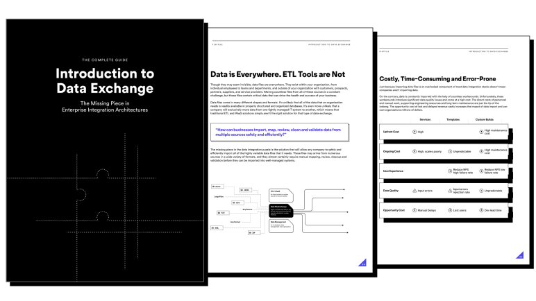 "Introduction to Data Exchange: The Missing Piece in Enterprise Integration Architectures" on a black background as a book cover