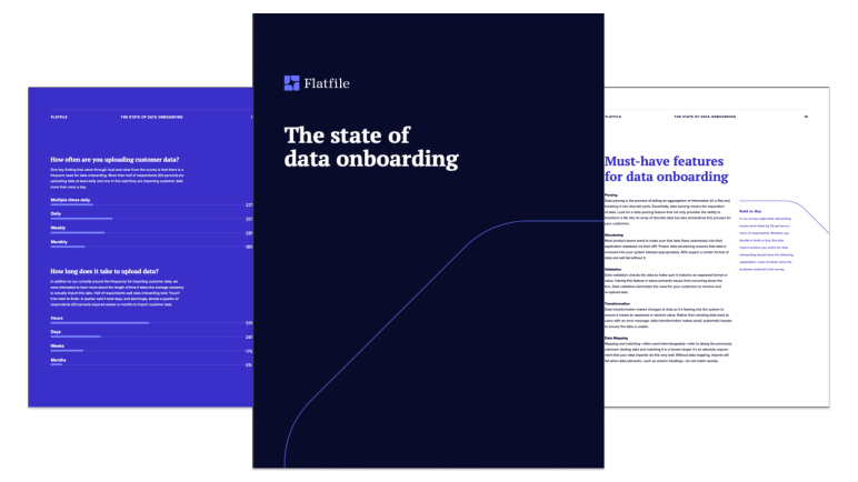 "The State of Data Onboarding" on a white background with the Flatfile name and logo