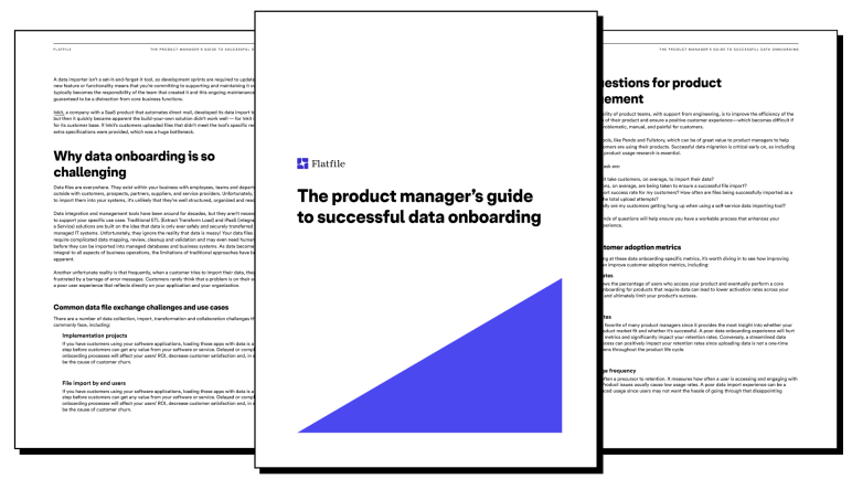 "The Product Manager's Guide to Successful Data Onboarding" on a white background