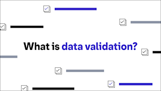 "What is data validation?" on a white background with lines and checkboxes